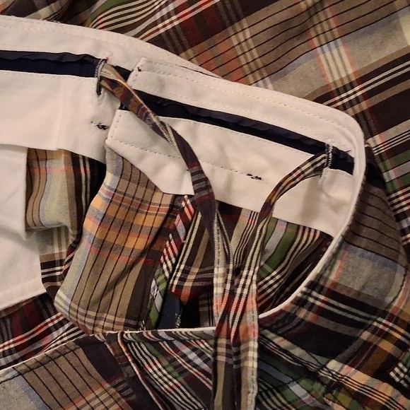 Polo By Ralph Lauren Men's Plaid Multicolor Shorts 100% Cotton Size 36 - Picture 6 of 8